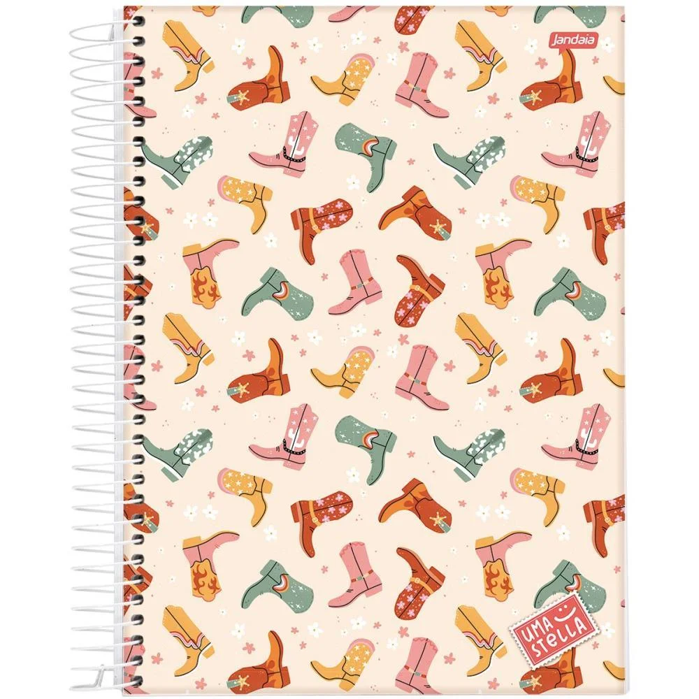 Caderno Espiral Pequeno Capa Dura Stella 80Fls. Jandaia (Pct.c/05) - imagem 7