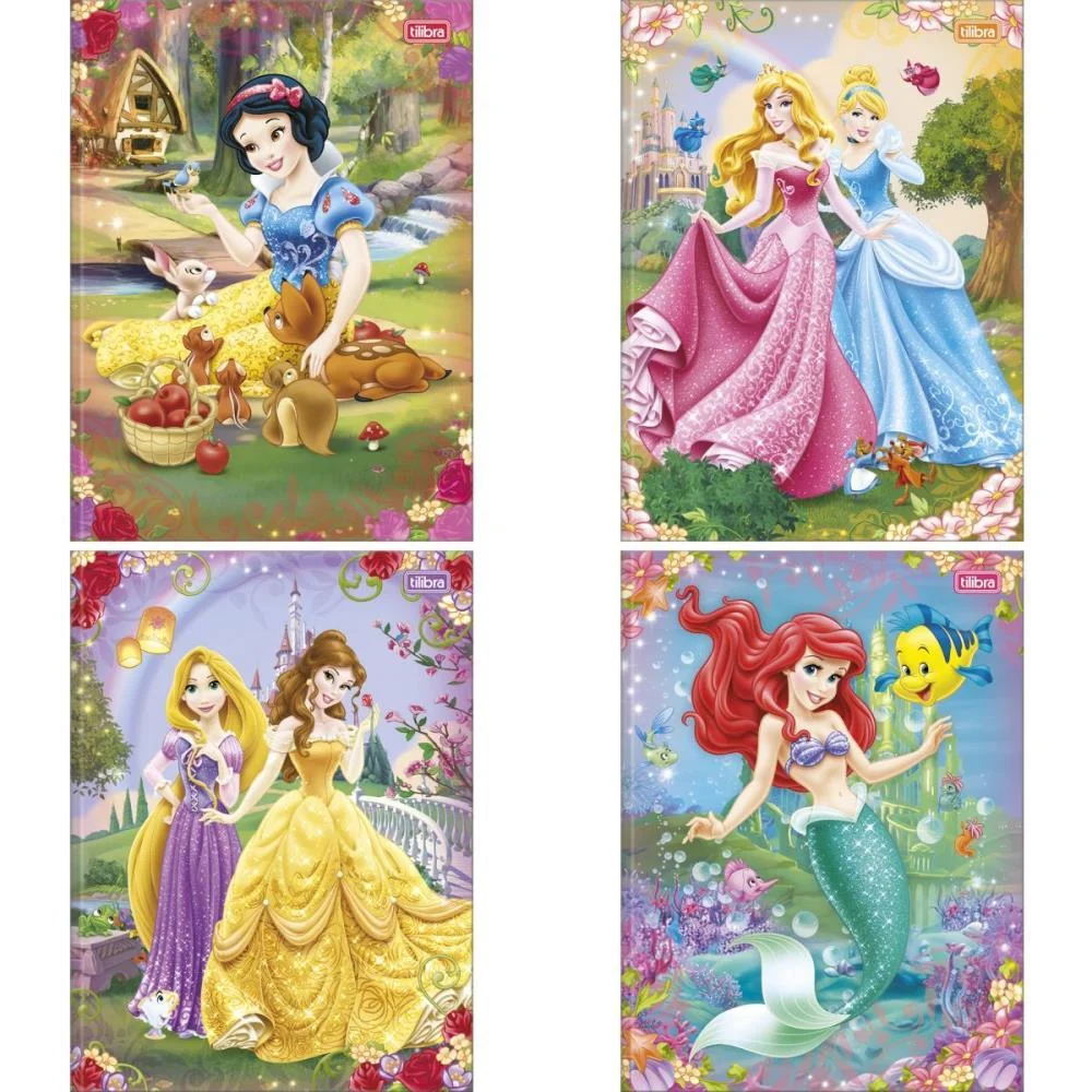 Caderno Brochurao Capa Dura Princesas 80Fls. Tilibra (Pct.c/05) - imagem 2