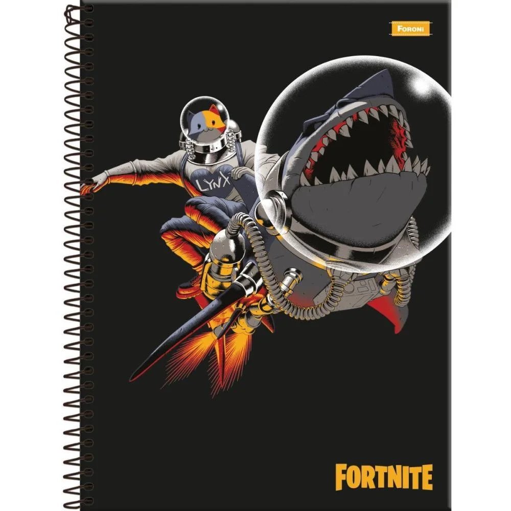 Caderno 10X1 Capa Dura Fortnite 160F Foroni (Pct.c/04) - imagem 6