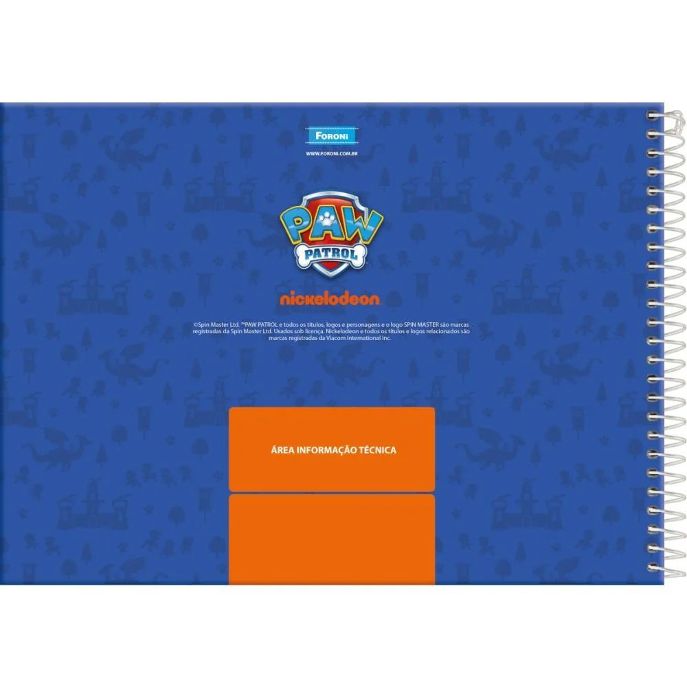 Caderno Desenho Univ Capa Dura Patrulha Canina 80Fls. Foroni (Pct.c/05) - imagem 5