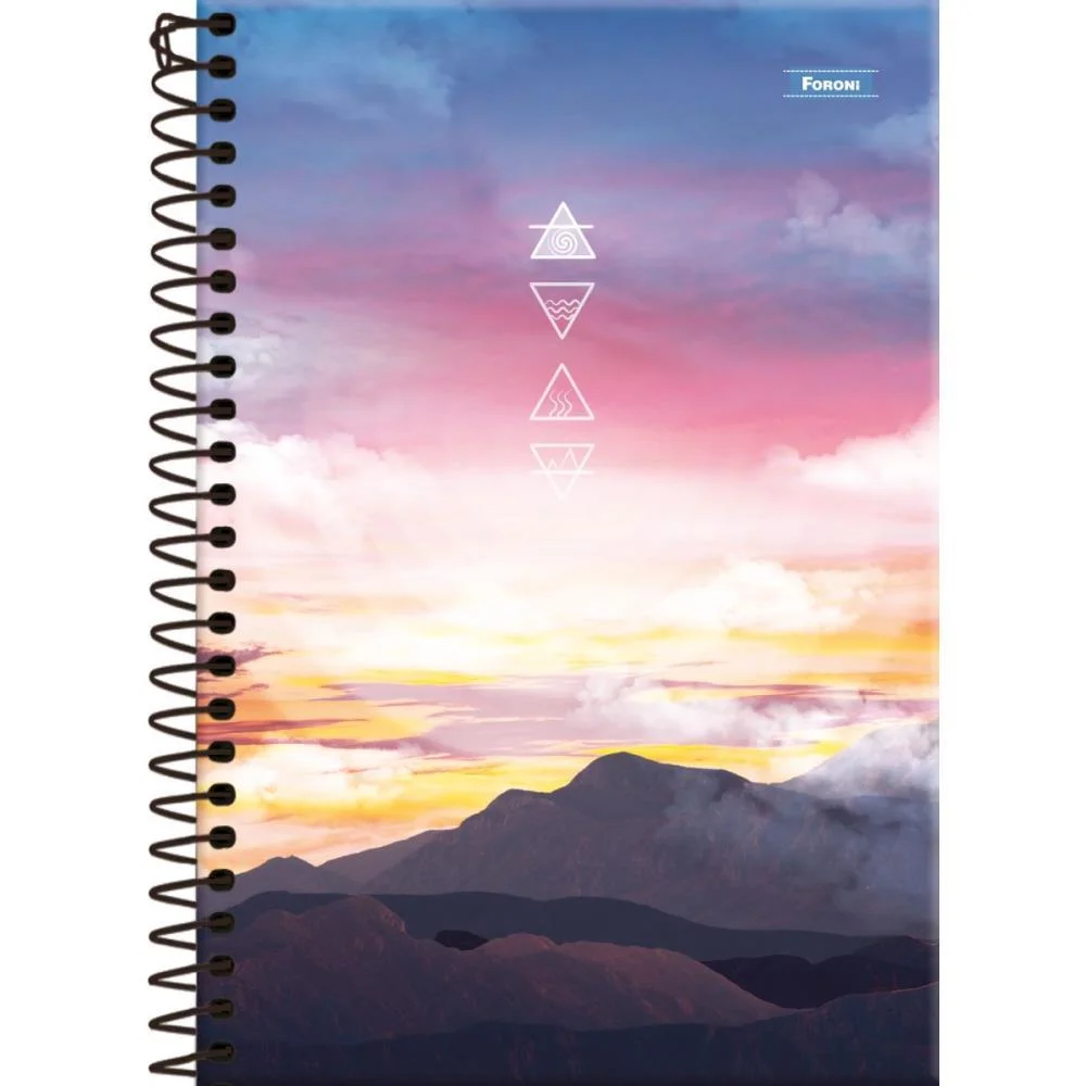 Caderno Espiral Pequeno Capa Dura 4 Elementos 160Fls. Foroni (Pct.c/05) - imagem 6
