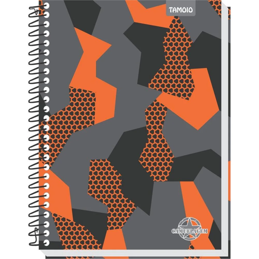 Caderno Espiral Pequeno Capa Dura Camuflagem 96 Folhas Tamoio (Pct.c/04) - imagem 7