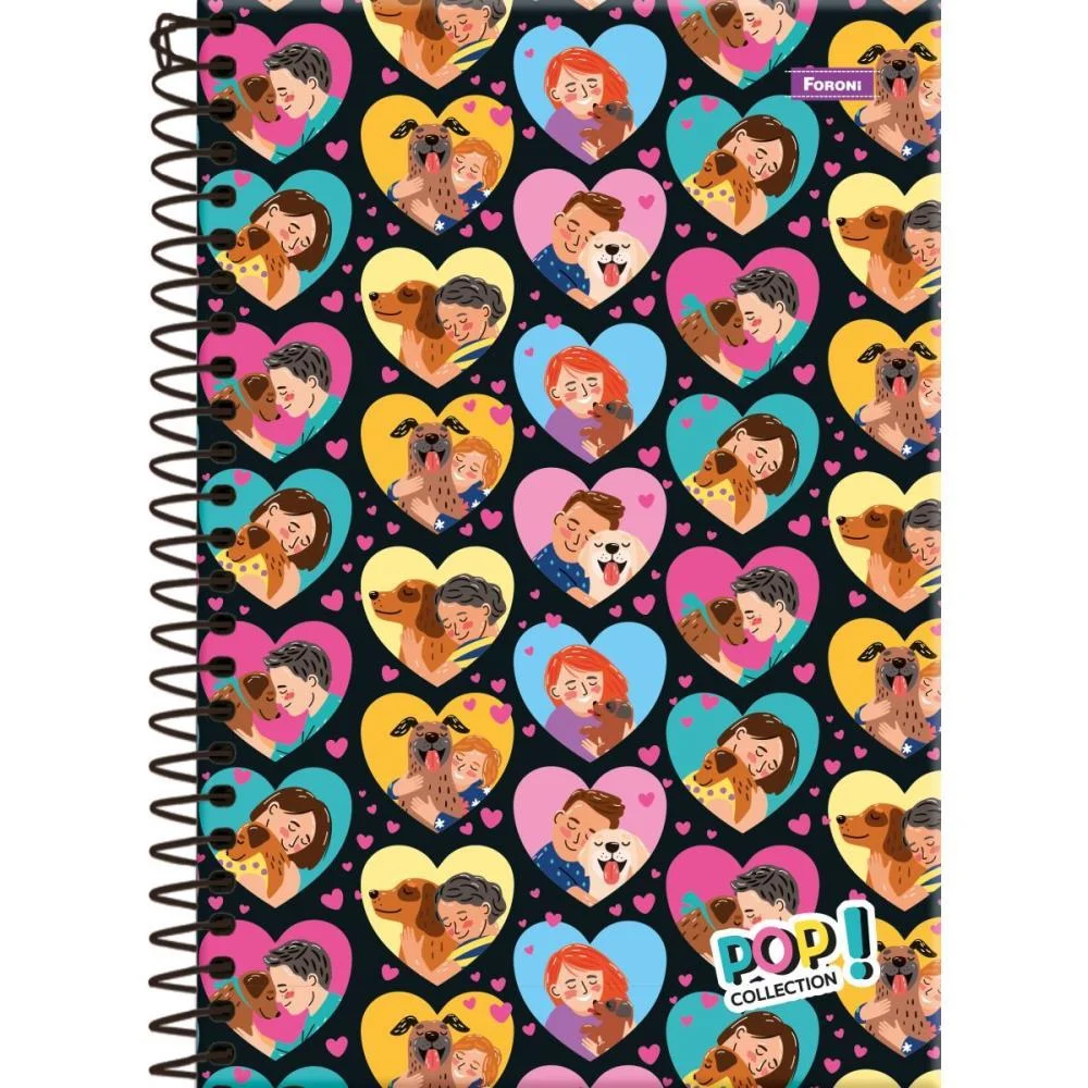 Caderno Espiral Pequeno Capa Dura Pop Collection 80Fls. Foroni (Pct.c/05) - imagem 3
