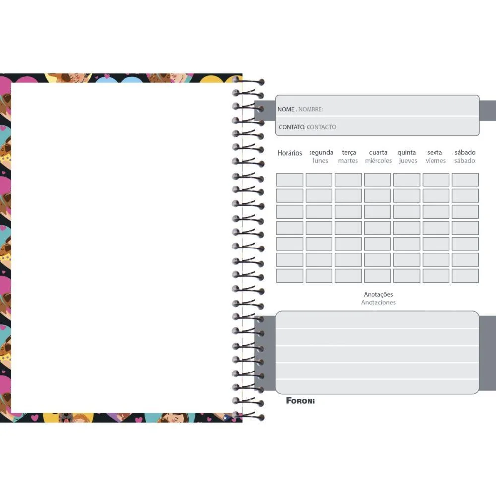 Caderno Espiral Pequeno Capa Dura Pop Collection 80Fls. Foroni (Pct.c/05) - imagem 6