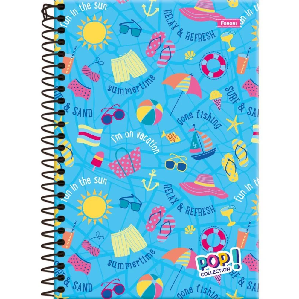 Caderno Espiral Pequeno Capa Dura Pop Collection 80Fls. Foroni (Pct.c/05) - imagem 7