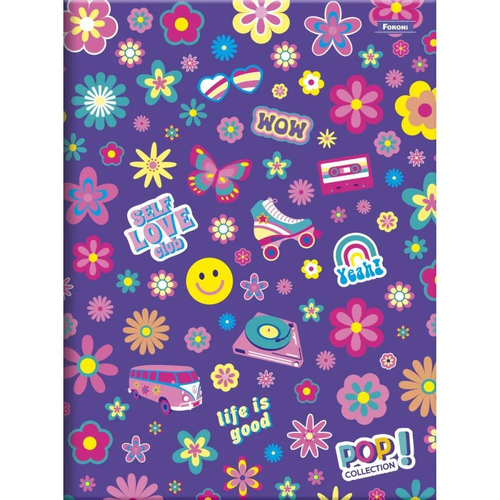 Caderno Brochurao Capa Dura Pop Collection 96Fls. Foroni (Pct.c/05) - imagem 3